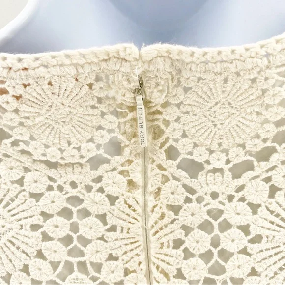 Tory Burch Trixy Ivory Crochet Dress Size XS - Picture 6 of 11